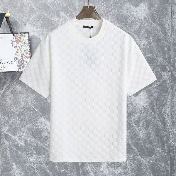 Love at first sight? Louis Vuitton Half Damier Pocket T-shirt Replica White Milk vub24472