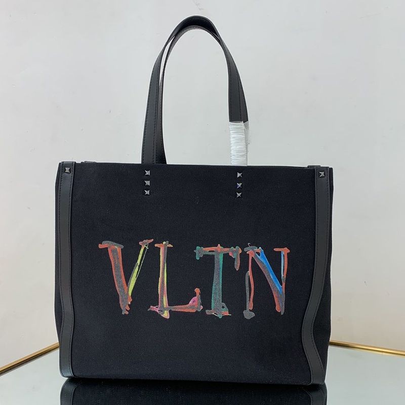 Extremely rare! Valentino tote bag replica shopping bag NEON VLTN canvas medium XY2B0A35DJKN78