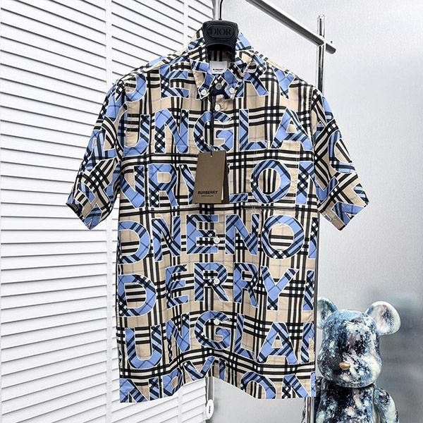 Rare Burberry Check Short Sleeve Shirt Replica Baf56035