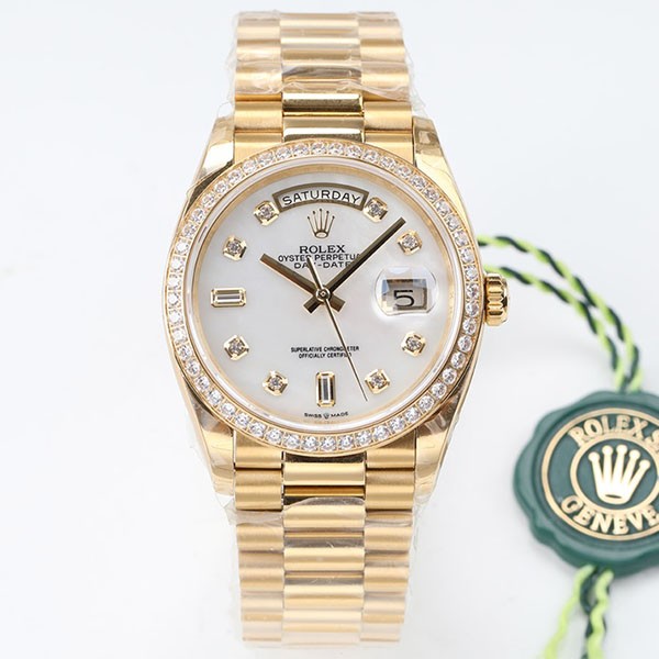 21AW New Rolex Watch Replica Day-Date White 36mm ros09982