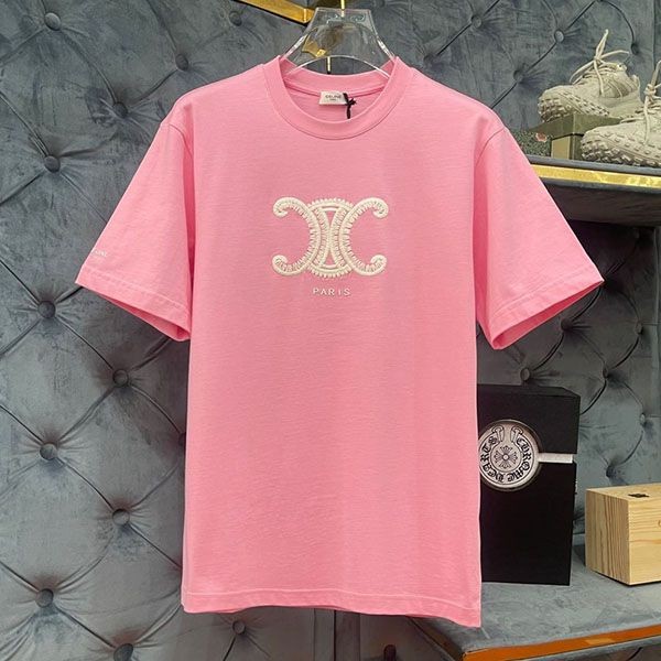 Free shipping Celine cotton jersey Triomphe replica T-shirt Ceu09786