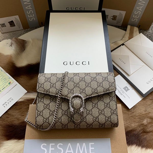 Gucci [Dionysus replica] GG Supreme chain wallet gug55972