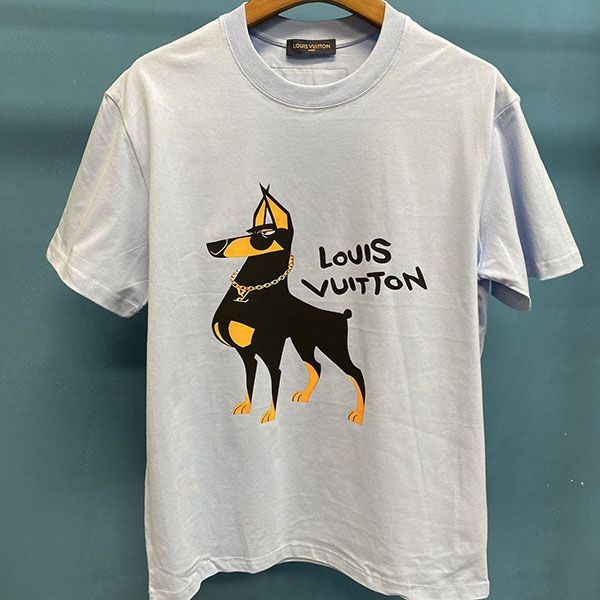 Convenient Louis Vuitton short sleeve cotton logo T-shirt replica vue75994 Convenient Louis Vuitton short sleeve cotton logo T-shirt replica vue75994