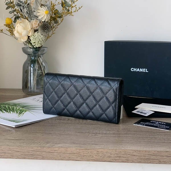 Chanel Matelasse Caviar Skin Long Wallet Replica shk34837