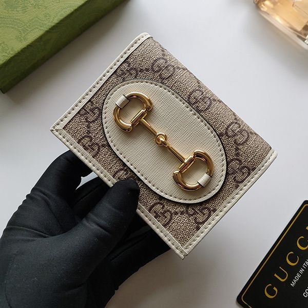 No. 1 in total sales! Gucci Horsebit 1955 card case wallet replica guc60448