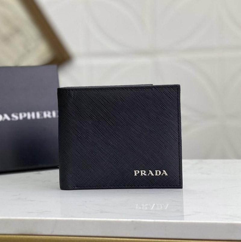 New Prada Leather Folding Wallet Replica Sale? Very Popular! pum90266