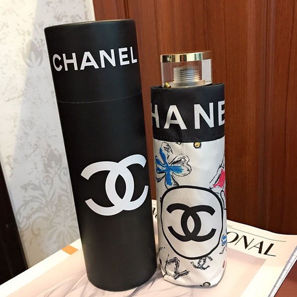 Chanel folding umbrella replica 2 colors shg09545