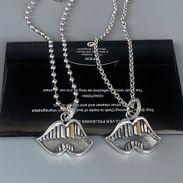 Hard to find Chrome Hearts CH PLUS Necklace Replica Silver Kua17155