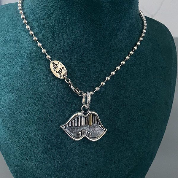 Hard to find Chrome Hearts CH PLUS Necklace Replica Silver Kua17155