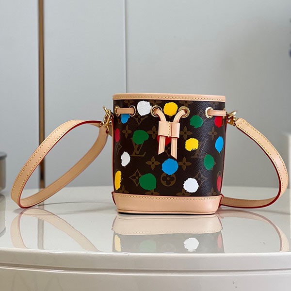 Louis Vuitton Replica X YK Dot Monogram Nano Noe Handbag M81863 Louis Vuitton Replica X YK Dot Monogram Nano Noe Handbag M81863