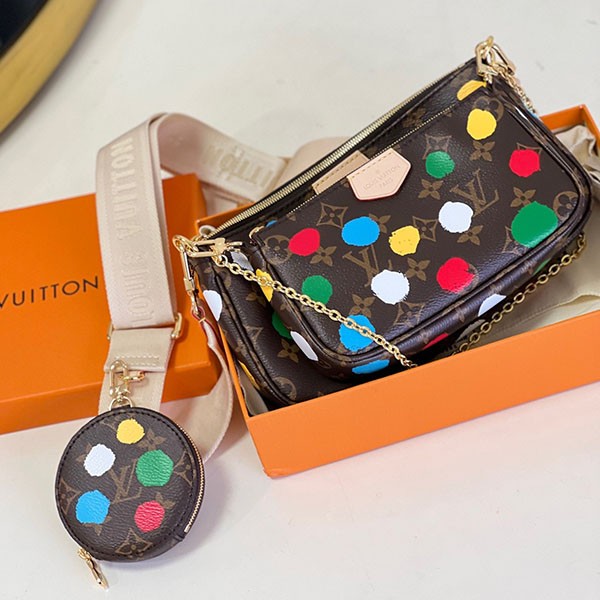 Louis Vuitton Yayoi Kusama Multi Pochette Accessoires Replica M46385 Louis Vuitton Yayoi Kusama Multi Pochette Accessoires Replica M46385
