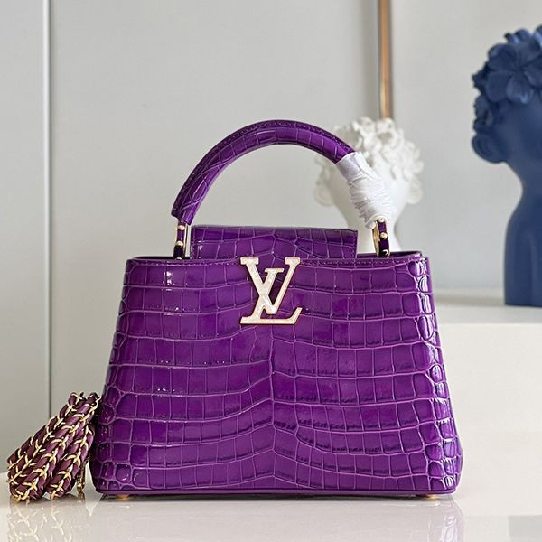 Free shipping Louis Vuitton replica crocodile leather Capucines BB bag vui71517 Free shipping Louis Vuitton replica crocodile leather Capucines BB bag vui71517