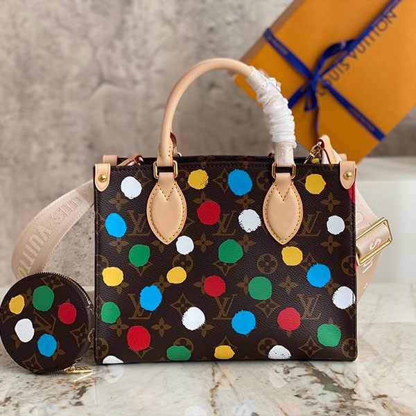 Louis Vuitton x Yayoi Kusama LV x YK Replica On the Go PM M46380 Louis Vuitton x Yayoi Kusama LV x YK Replica On the Go PM M46380