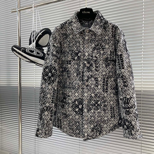 CHROME HEARTS fleece down jacket replica Kug49214