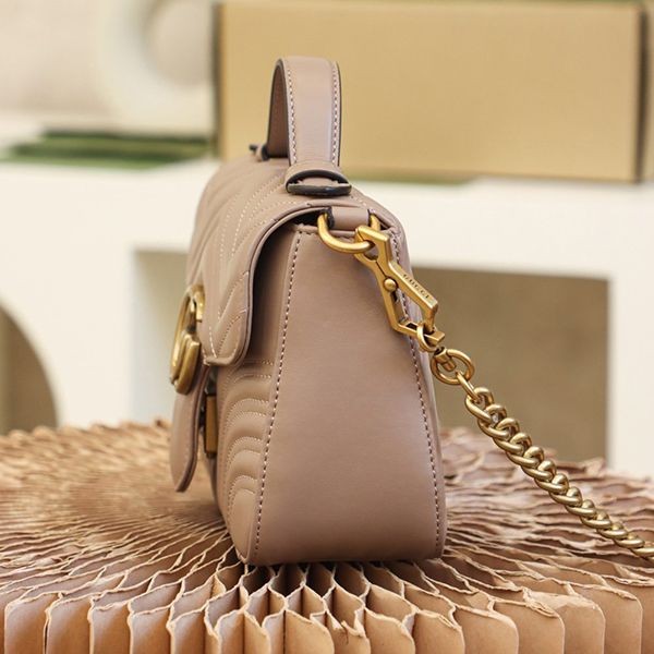 Free shipping Gucci GG Marmont replica mini top handle bag gus13113