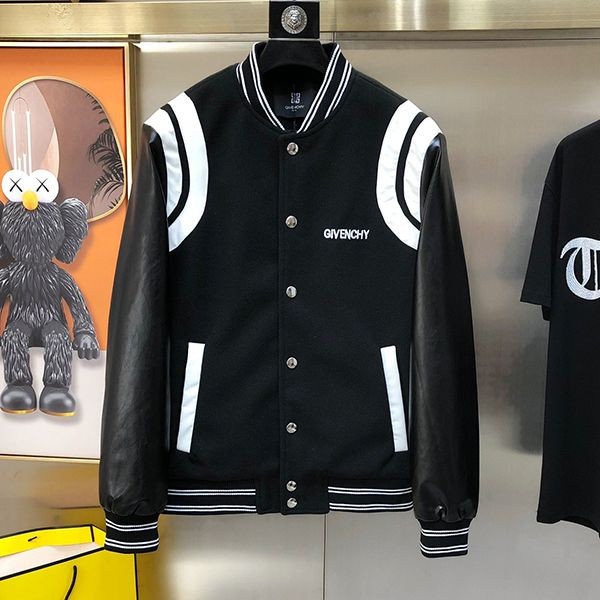 Free shipping Givenchy fake leather sleeve bomber jacket jig40370 Free shipping Givenchy fake leather sleeve bomber jacket jig40370