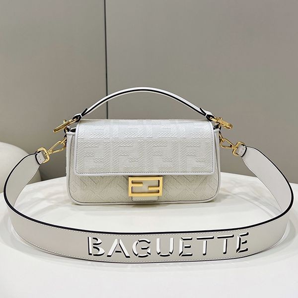 Best Price Challenge Fendi Baguette FF Canvas Replica feu03986
