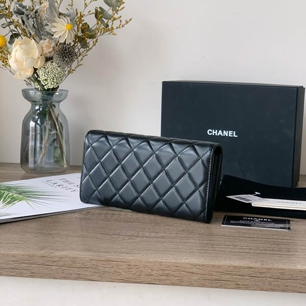 Very popular Chanel flap wallet copy ★ G metal fittings sha28917
