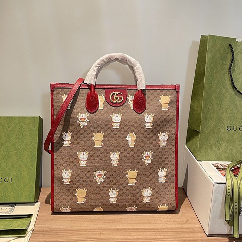 Super rare [Gucci] Cow Doraemon x Gucci tote bag copy 654345 2TTAG 9795