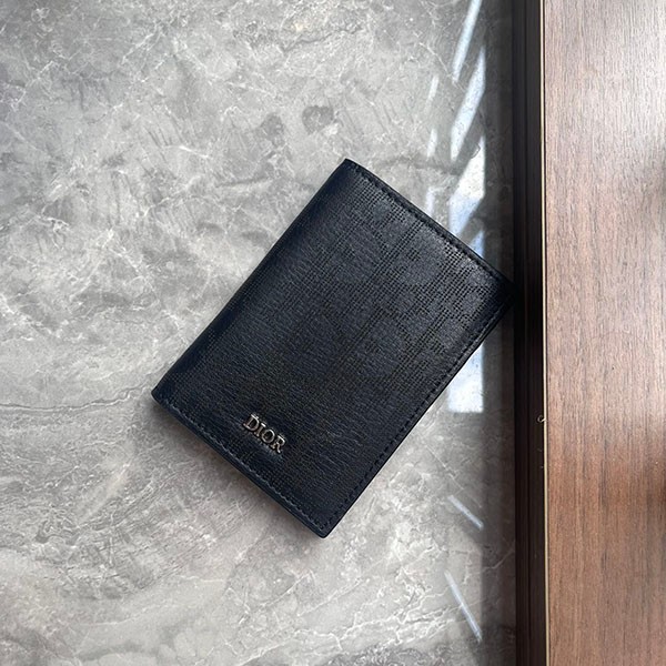 ?Elegant? Dior Oblique Fake Bi-Fold Card Holder 2ESCH138VPD_H03E