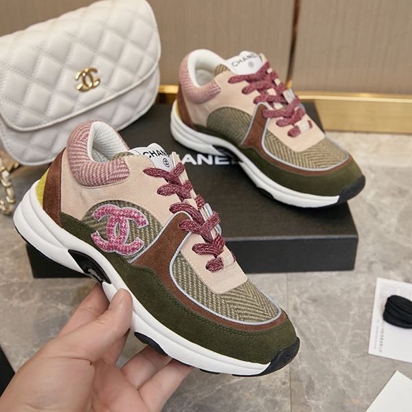 Nice Chanel Sneakers Replica Fabric & Suede shk01285