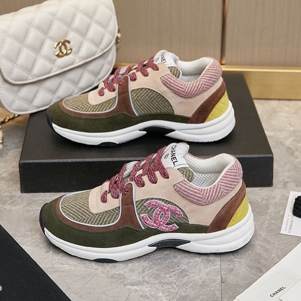 Nice Chanel Sneakers Replica Fabric & Suede shk01285