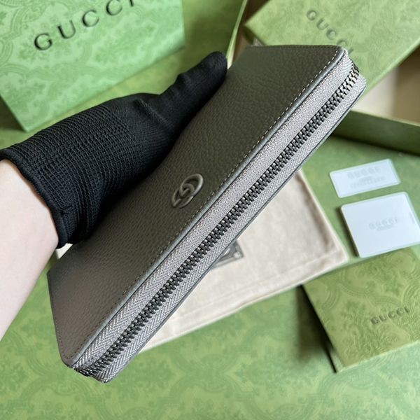 Sold out Gucci Double G Zip Around Wallet Replica Fake guc63471