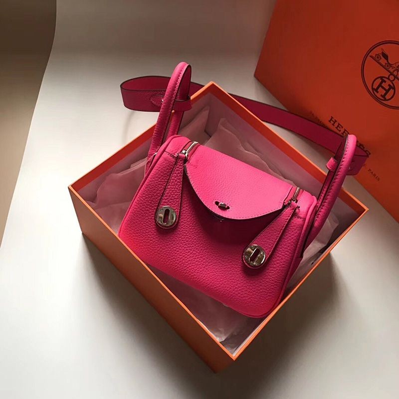 Hermes Lindy Mini Verso Swift Replica Silver Hardware he26039 Hermes Lindy Mini Verso Swift Replica Silver Hardware he26039