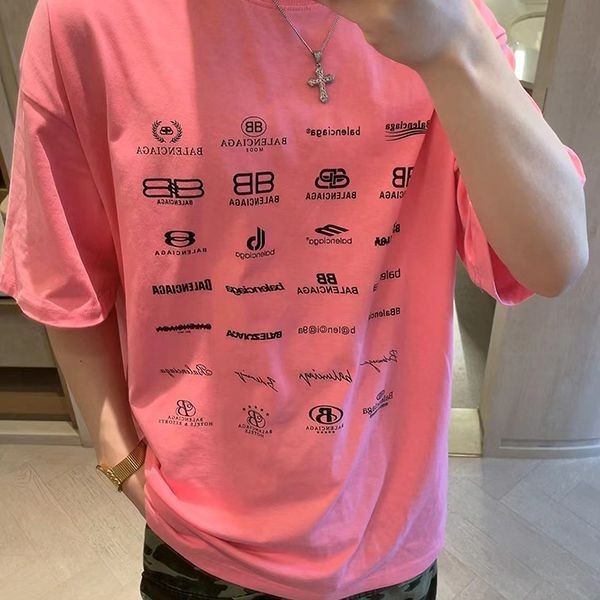 New limited edition Balenciaga full logo T-shirt fake bai94959 New limited edition Balenciaga full logo T-shirt fake bai94959
