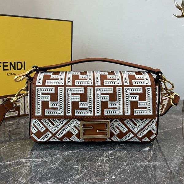 Secured Fendi Baguette FF Canvas Replica feg57763