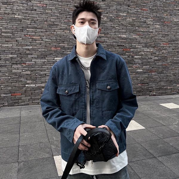 2023 Spring/Summer Chrome Hearts Floral Cross Replica Denim Jacket Kuf12784