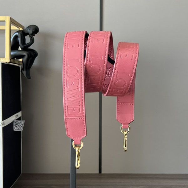 Hard to find Loewe strap satin calf replica logo embossed lof15498