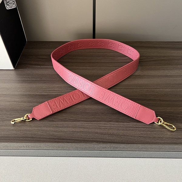 Hard to find Loewe strap satin calf replica logo embossed lof15498