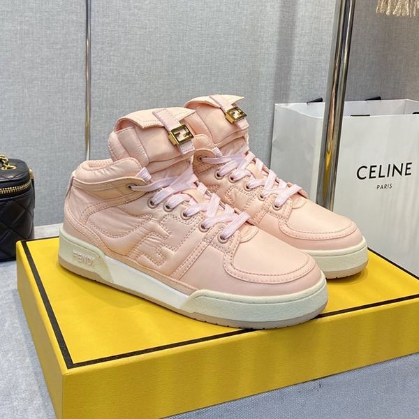 [Very easy to use] Fendi Match High Top Sneakers Leather Replica fej16707