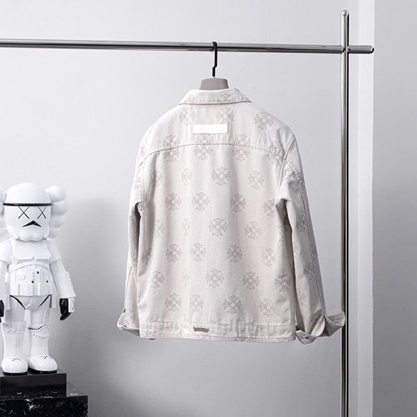 High quality ??? Chrome Hearts replica floral cross denim jacket Kuv91203