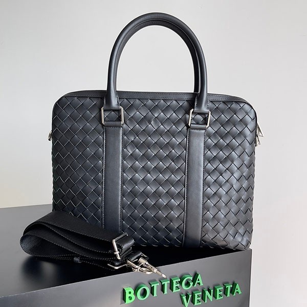 Fake Bottega Veneta Slim Intrecciato Briefcase 690702