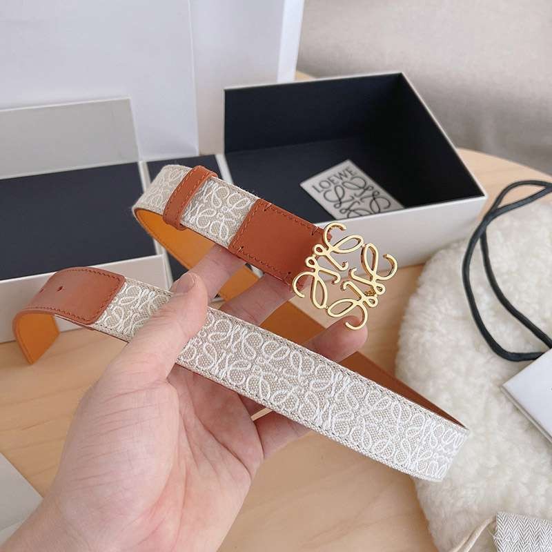 [LOEWE] Braided Anagram Belt Replica 4.0cm lok62489