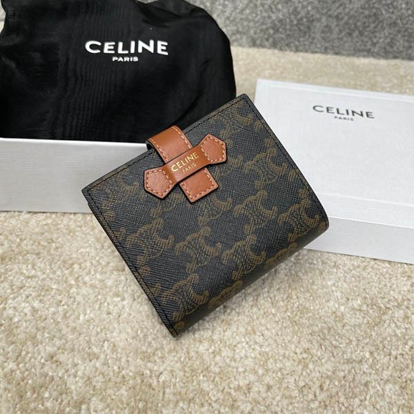 Celine Replica Triomphe CV Small Strap Wallet Cet45565