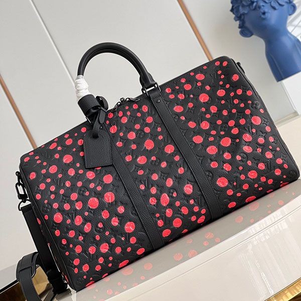 Louis Vuitton x Yayoi Kusama collaboration Keepall replica Bandouliere 50 M21674 vud28657