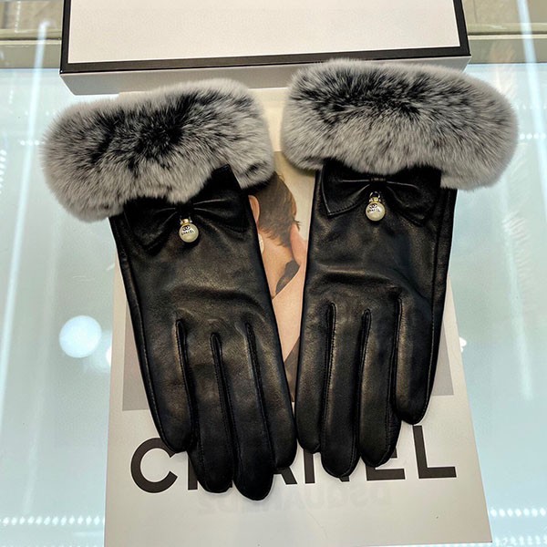 [Luxurious?] Fake Chanel Leather Gloves shj88106