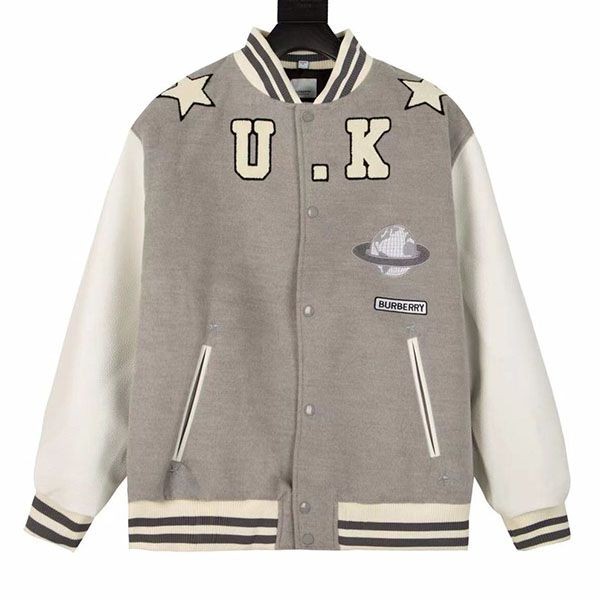 Classic Burberry Varsity Leather Jacket Replica Baw95890