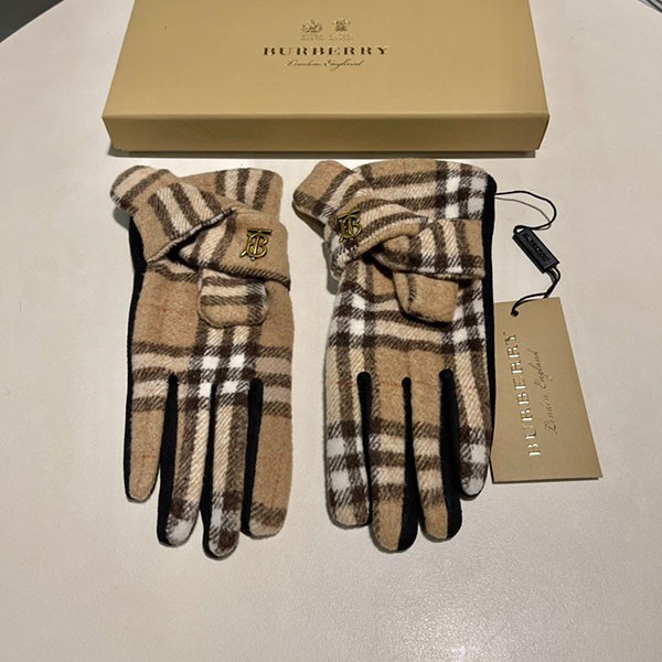 Burberry Check Wool and Cashmere Gloves - Sold Out - Replica Bap96820