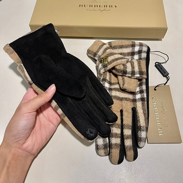 Burberry Check Wool and Cashmere Gloves - Sold Out - Replica Bap96820