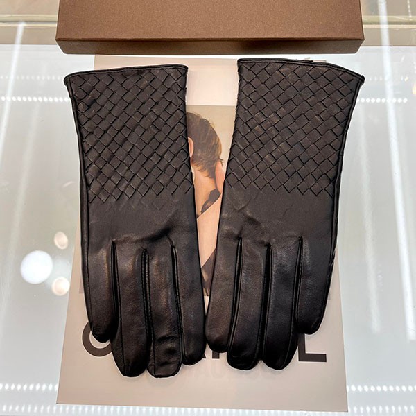 Bottega Veneta Intrecciato Leather Gloves Replica bom96217