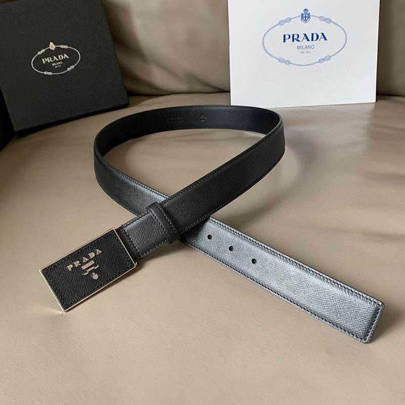 New for Spring/Summer - High quality Prada reversible belt 3.5cm pul62165