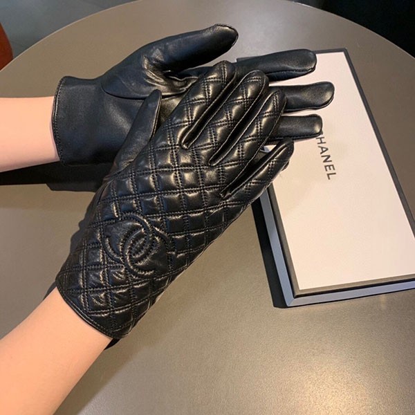 chanel caviar leather gloves replica sha53503