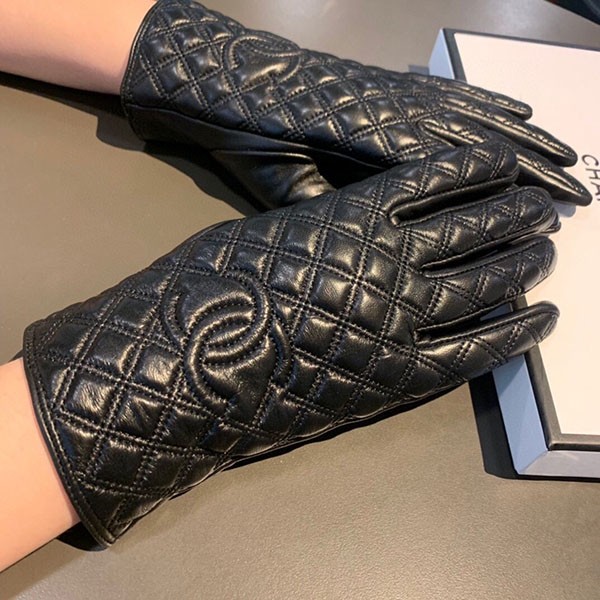 chanel caviar leather gloves replica sha53503