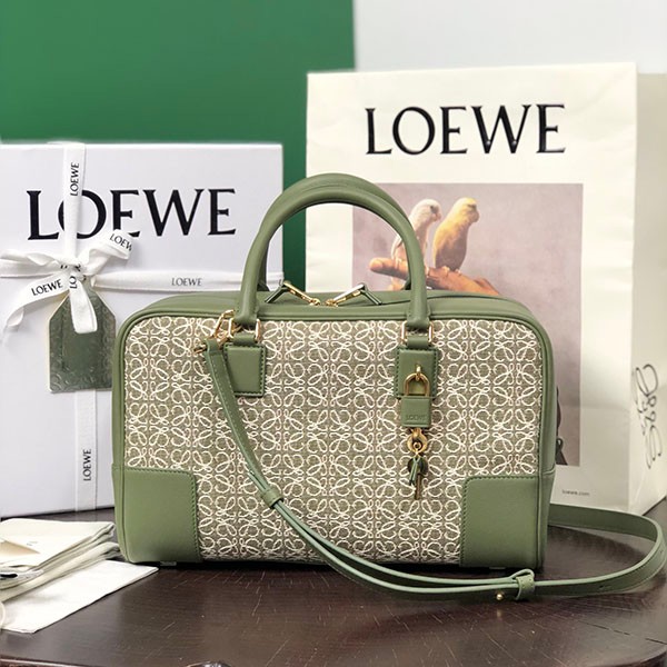 No. 1 in cumulative sales! Loewe Amazona 28 Jacquard & Calfskin Handbag Replica lom99170