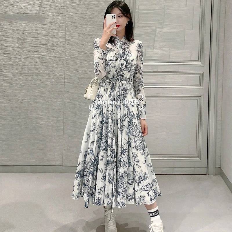 Dior (Dior) cruise2022 * Toile du Jouy * Long dress fake with tracking deu34170