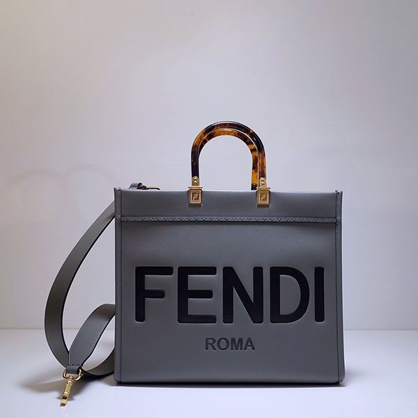 Secured Fendi Replica Sunshine Logo Shopping Tote Bag fem38505